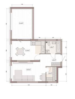 2-к квартира, вторичка, 52м2, 15/15 этаж