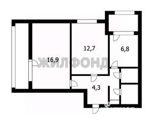 2-к квартира, вторичка, 53м2, 5/12 этаж