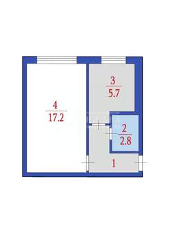 1-к квартира, вторичка, 31м2, 1/5 этаж