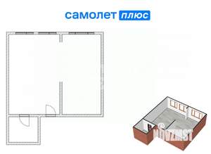 1-к квартира, вторичка, 35м2, 1/11 этаж