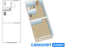 1-к квартира, вторичка, 23м2, 7/9 этаж