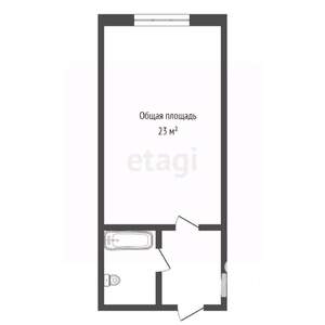 Студия квартира, вторичка, 23м2, 4/5 этаж
