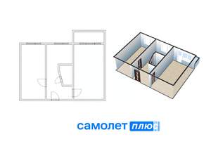 2-к квартира, вторичка, 45м2, 5/5 этаж