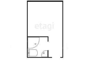 Студия квартира, вторичка, 17м2, 1/9 этаж