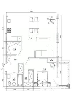 3-к квартира, вторичка, 71м2, 5/8 этаж