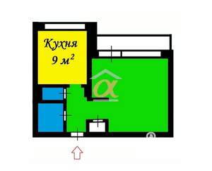 1-к квартира, вторичка, 35м2, 7/9 этаж
