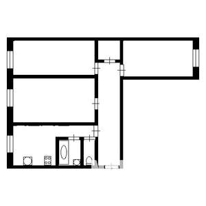 3-к квартира, вторичка, 60м2, 1/9 этаж