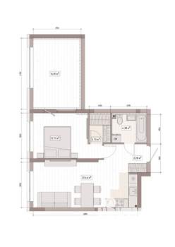 2-к квартира, вторичка, 52м2, 4/15 этаж
