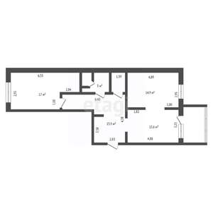 2-к квартира, вторичка, 82м2, 2/5 этаж