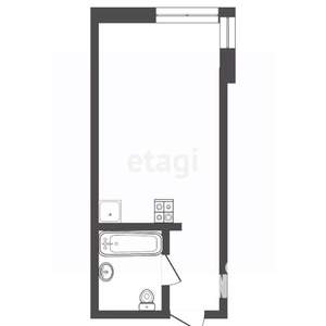 Студия квартира, вторичка, 28м2, 1/7 этаж