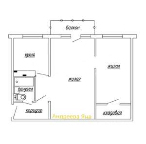 2-к квартира, вторичка, 44м2, 3/5 этаж