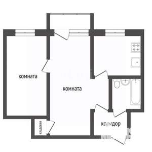 2-к квартира, вторичка, 47м2, 5/5 этаж