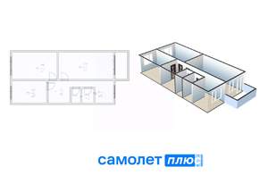 3-к квартира, вторичка, 62м2, 3/5 этаж