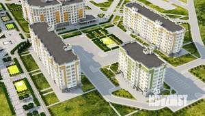2-к квартира, строящийся дом, 63м2, 1/8 этаж