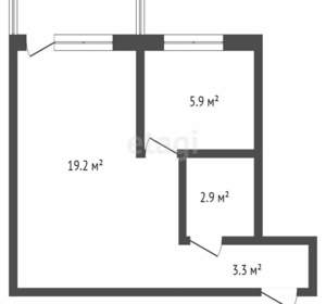 1-к квартира, вторичка, 27м2, 4/5 этаж