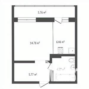 1-к квартира, вторичка, 31м2, 9/16 этаж