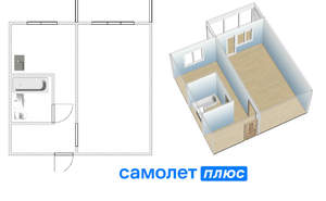 1-к квартира, вторичка, 30м2, 5/5 этаж