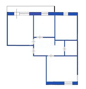 3-к квартира, вторичка, 60м2, 7/9 этаж