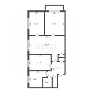 4-к квартира, вторичка, 58м2, 3/5 этаж