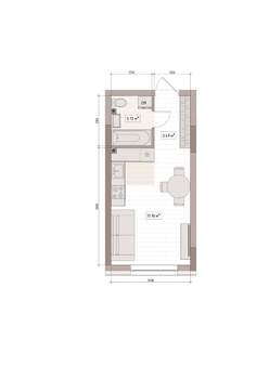 Студия квартира, вторичка, 25м2, 6/15 этаж