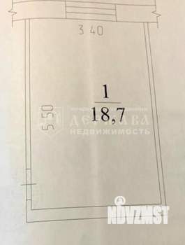 1-к квартира, вторичка, 19м2, 5/5 этаж