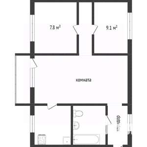 3-к квартира, вторичка, 55м2, 3/5 этаж