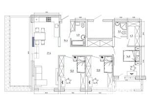 4-к квартира, вторичка, 123м2, 7/8 этаж