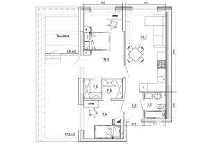 2-к квартира, вторичка, 84м2, 7/8 этаж