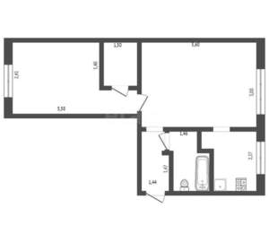 2-к квартира, вторичка, 60м2, 1/12 этаж