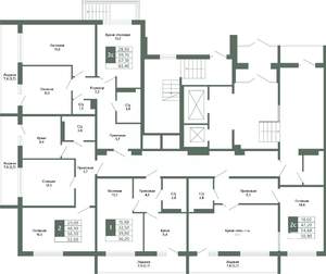 2-к квартира, вторичка, 53м2, 1/15 этаж