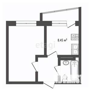 1-к квартира, вторичка, 33м2, 13/16 этаж