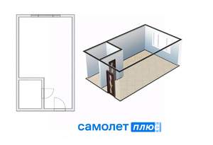 Студия квартира, вторичка, 23м2, 1/9 этаж