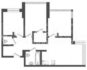 3-к квартира, вторичка, 84м2, 4/7 этаж