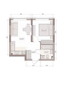 2-к квартира, вторичка, 35м2, 7/15 этаж