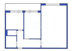 2-к квартира, вторичка, 46м2, 9/9 этаж