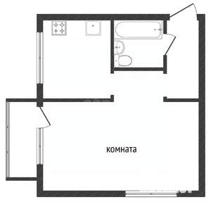 1-к квартира, вторичка, 31м2, 3/5 этаж