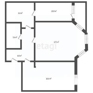 3-к квартира, вторичка, 62м2, 1/2 этаж