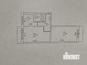 2-к квартира, вторичка, 48м2, 4/5 этаж