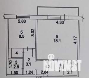 1-к квартира, вторичка, 40м2, 9/10 этаж