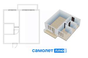 1-к квартира, вторичка, 32м2, 5/5 этаж