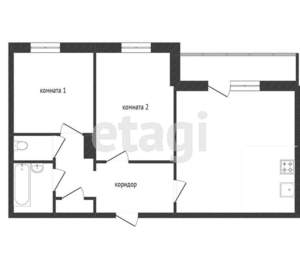 2-к квартира, вторичка, 40м2, 2/9 этаж