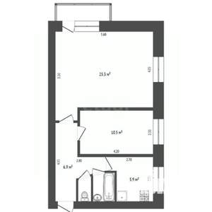 2-к квартира, вторичка, 56м2, 1/5 этаж