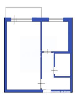 1-к квартира, вторичка, 30м2, 5/5 этаж