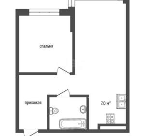 2-к квартира, вторичка, 43м2, 3/5 этаж
