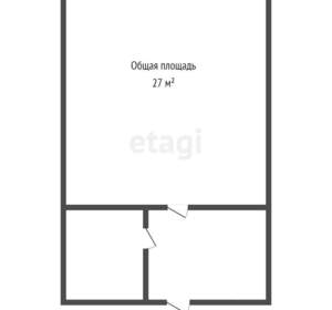 Студия квартира, вторичка, 27м2, 1/8 этаж