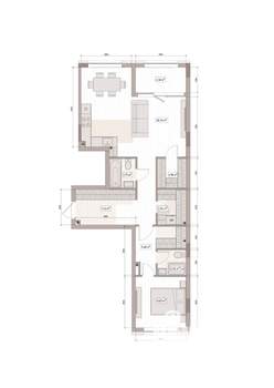 3-к квартира, вторичка, 70м2, 3/15 этаж