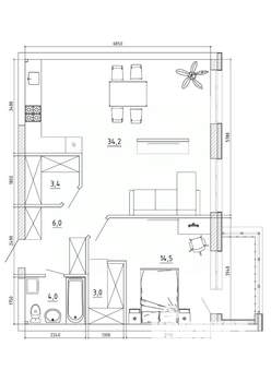 3-к квартира, вторичка, 71м2, 3/8 этаж
