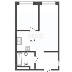 1-к квартира, вторичка, 36м2, 6/7 этаж