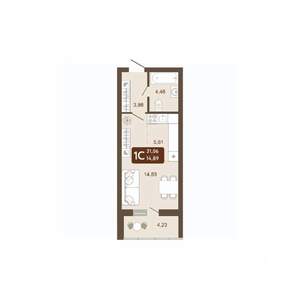 Студия квартира, вторичка, 31м2, 11/20 этаж