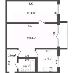 2-к квартира, вторичка, 46м2, 5/5 этаж